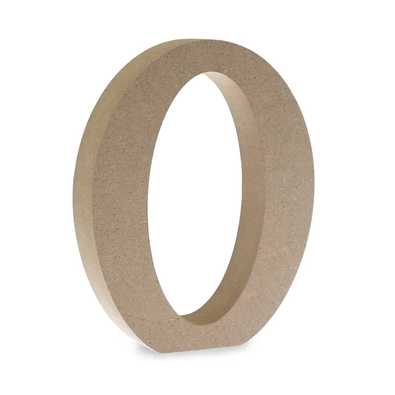 High Quality MDF Wooden Number 0 13cm