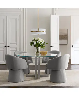 Direct From Factory 5 Pc. Dining Set (Emila Round Table & 4 Korder Chairs)