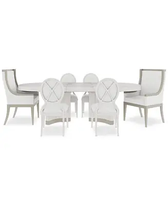 Genuine Warlington 7 Pc. Dining Set (Table, 4 Side Chairs & 2 Host Chairs)