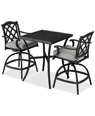 Super Sale Wythburn 3-pc. Outdoor Bar Height Dining Set (32" Table & 2 Bar Stools)