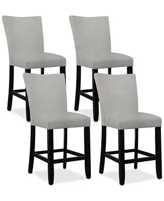 Kellet 4 Pc. Velvet Counter Height Chair Set Modern