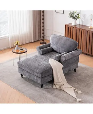 Oversized Chenille Chaise Lounge Sofa Bed Direct From Manufacturer