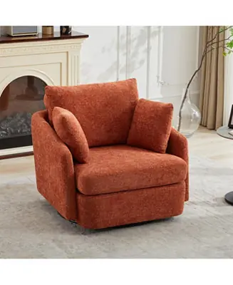 Swivel Accent Chair with Pillows Discount