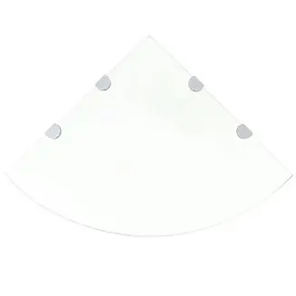 One Day Deal Corner Shelf Clear Tempered glass Medium Corner Shelf