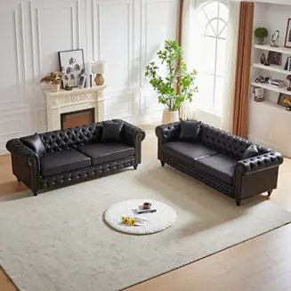 Buy Today Modern Combo Sofa 3+3 Seats with Solid Wood Base