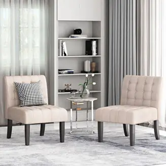 Classic Accent Chair Set with Button-Tufted Design Fresh Stock
