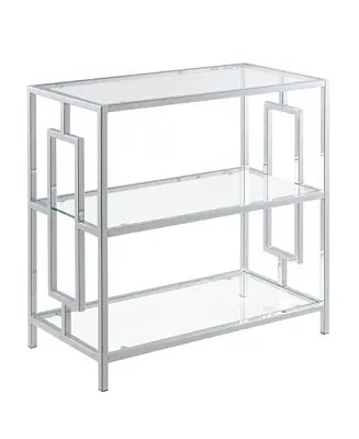 Viral 24" Town Square Chrome 3 Tier Chairside End Table