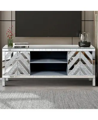 47" Mirror TV Console - Doors Open Storage Super Sale
