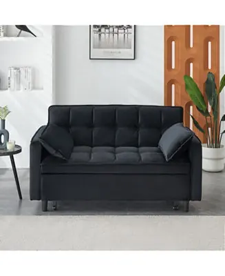 Order Now Streamdale Modern Velvet Sleeper Sofa with Pillows & Pockets