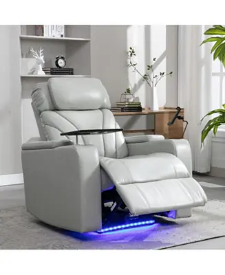 Power Recliner with USB Charger, Storage, Cup Holder, Bluetooth Luxury