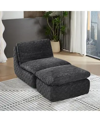 Full Compression sofa chair with swivel add Ottoman Viral