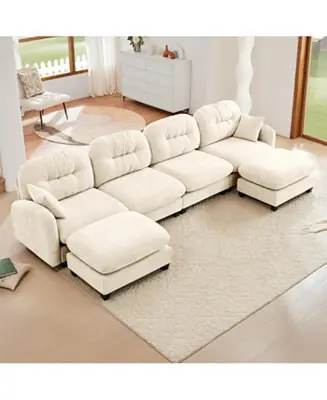 Buy Direct Modular Sectional U Shaped Couch with Ottoman