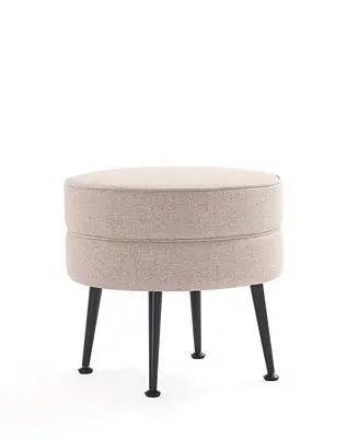Bailey 18.11" Woven Polyester Blend Upholstered Ottoman Secure Checkout