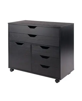 Halifax 26.3" Wood 3-Small 2-Wide Drawers Storage Cabinet Premium