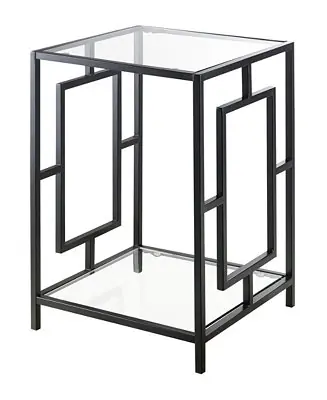 Affordable 15.75" Town Square Metal End Table with Shelf
