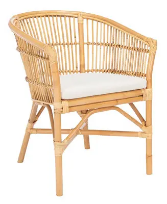 Limited Edition Olivia Rattan Accent Chair with Cushion