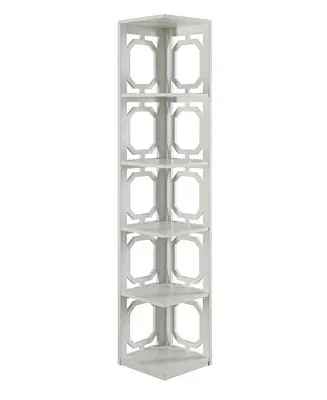 Final Sale Omega 5 Tier Corner Bookcase