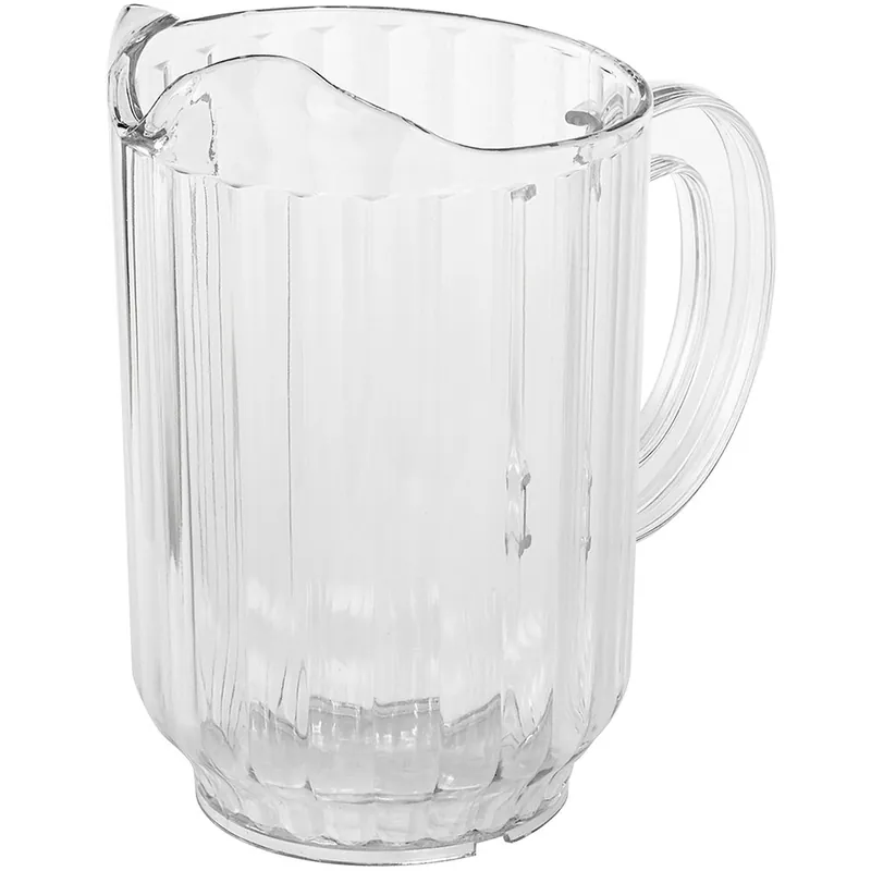 TableCraft 60 oz. Clear SAN Plastic Beverage Pitcher 364 - 12/Case Top Pick