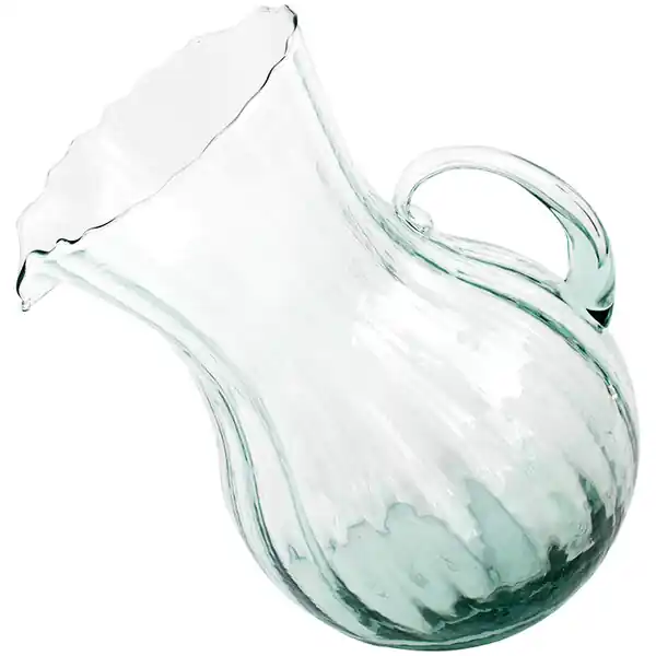 Secure Checkout Kalalou 1 Gallon Tilted Ribbed Glass Pitcher
