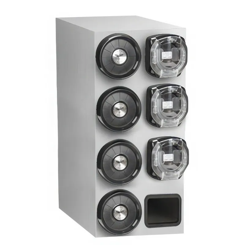 Buy Direct Vollrath K58838 Stainless Steel 4-Slot 8 - 44 oz. Countertop Cup Dispenser Cabinet with 3 LidSaver® 3 Dispensers and 1 Straw Pocket