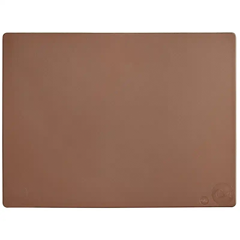 Choice 20" x 15" x 1/2" Brown Polyethylene Cutting Board Professional Grade
