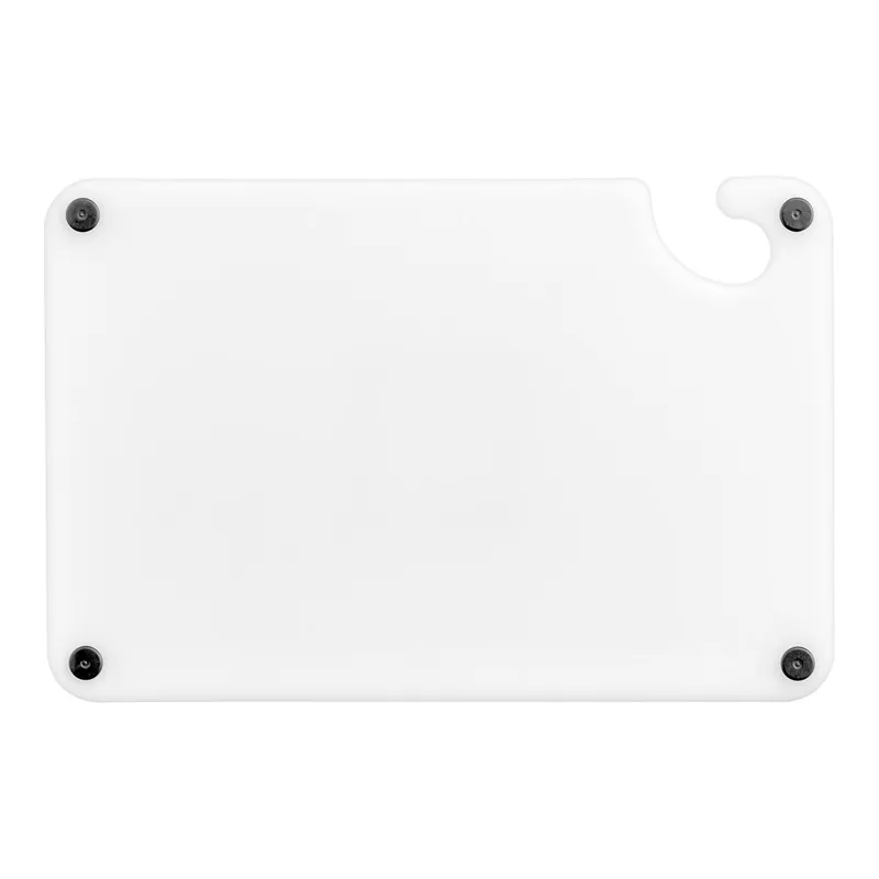 Choice 18" x 12" x 1/2" White Cutting Board with Grips, Hook, and Rulers Price Drop