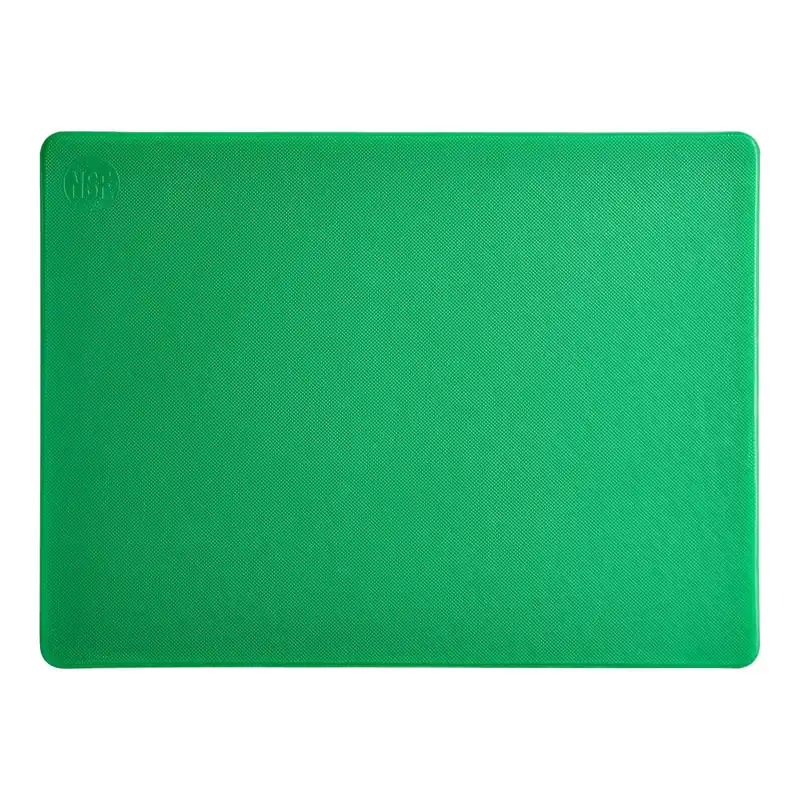 Choice 12'' x 9'' x 1/2'' Green Polyethylene Cutting Board Popular