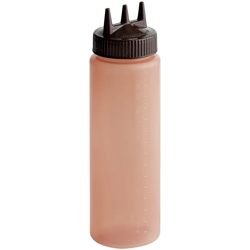 Secure Checkout Vollrath 3324C-01 Traex® Color-Mate™ 24 oz. Brown Tri Tip™ Wide Mouth Squeeze Bottle