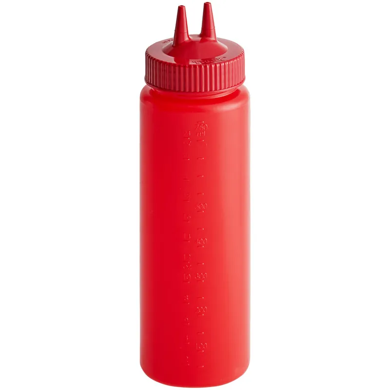Popular Vollrath 2324C-02 Traex® Color-Mate™ 24 oz. Red Twin Tip™ Wide Mouth Squeeze Bottle