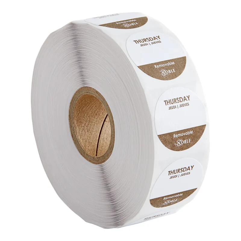 Viral Noble Thursday 1" Removable Day of the Week Label - 1,000/Roll