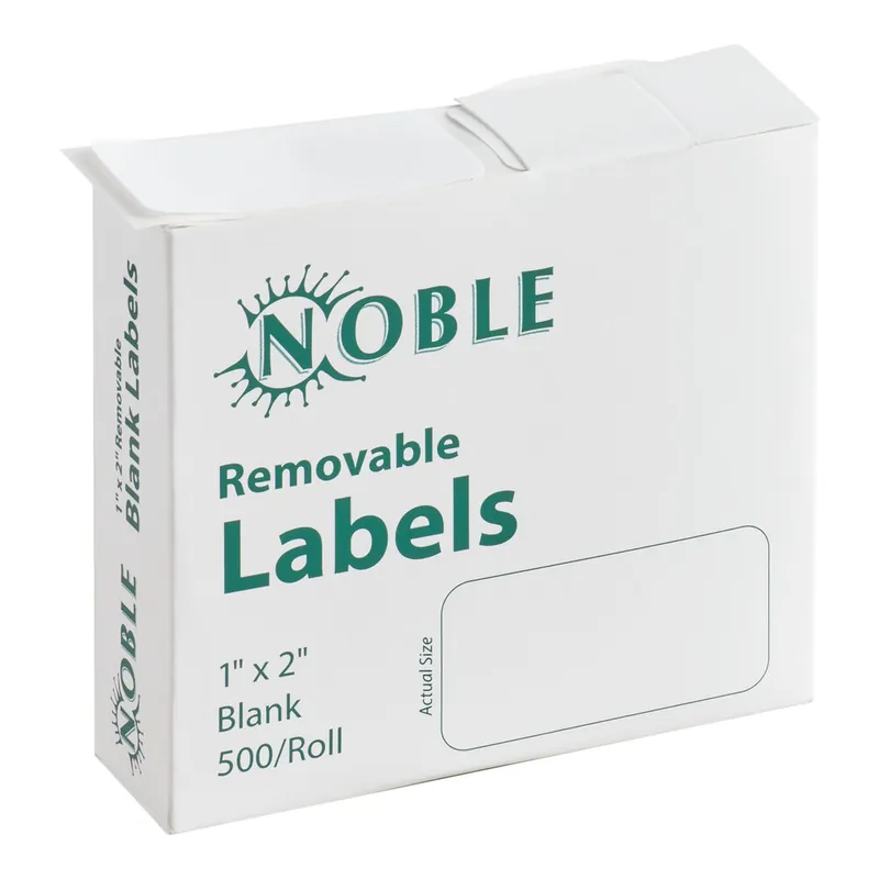 Instant Buy Noble 1" x 2" Removable Blank Label - 500/Roll