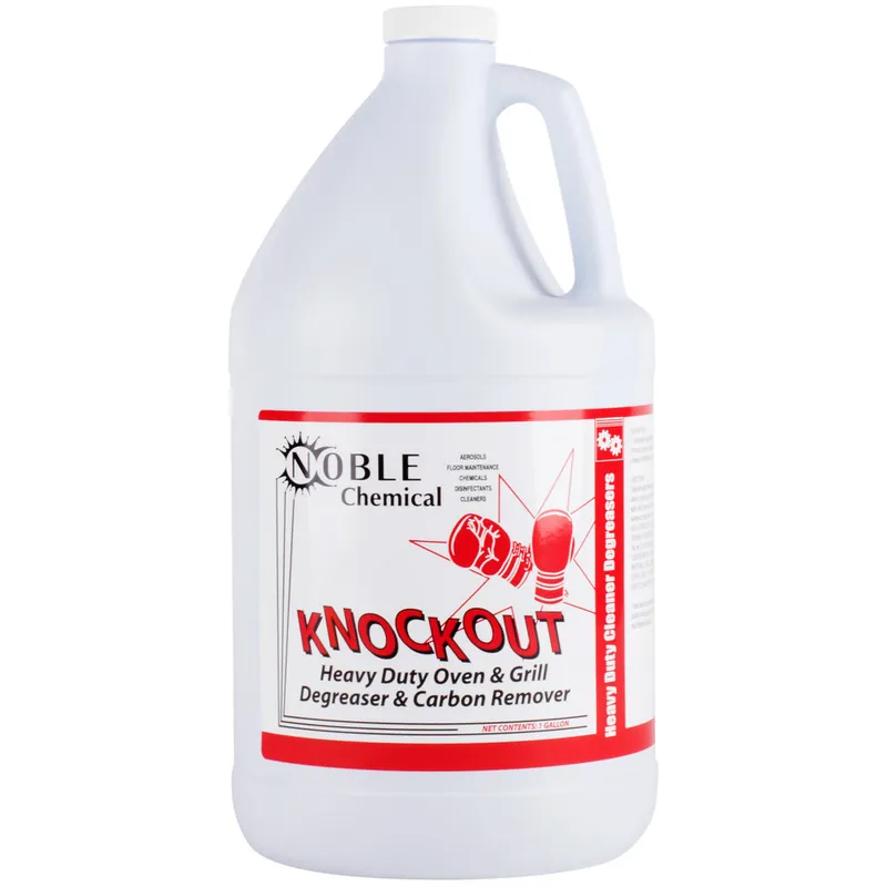 Trending Noble 1 Gallon Knockout Concentrated Liquid Heavy Duty Oven & Grill Degreaser & Carbon Remover - 4/Case