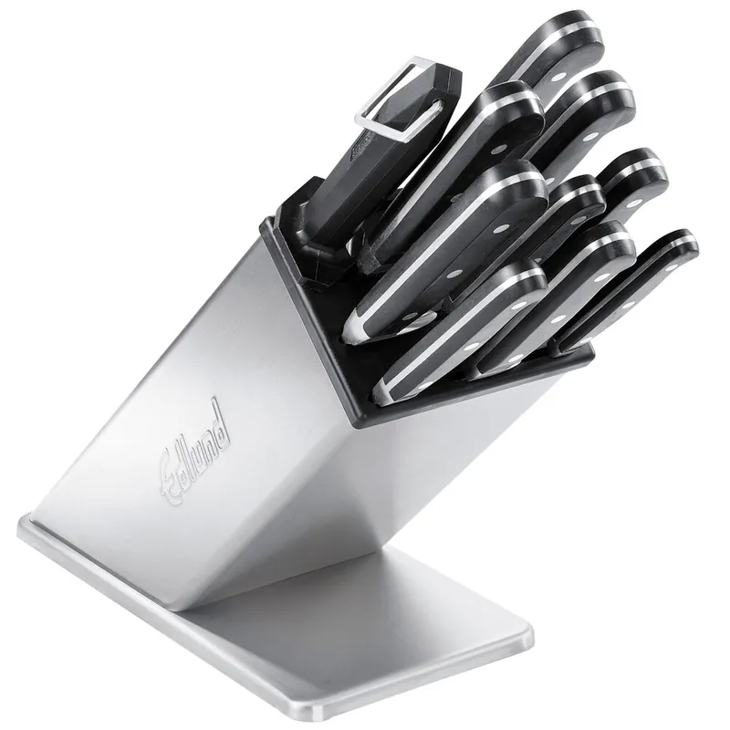Handmade Edlund KBS-2006 6-Slot Slanted Stainless Steel Knife Block