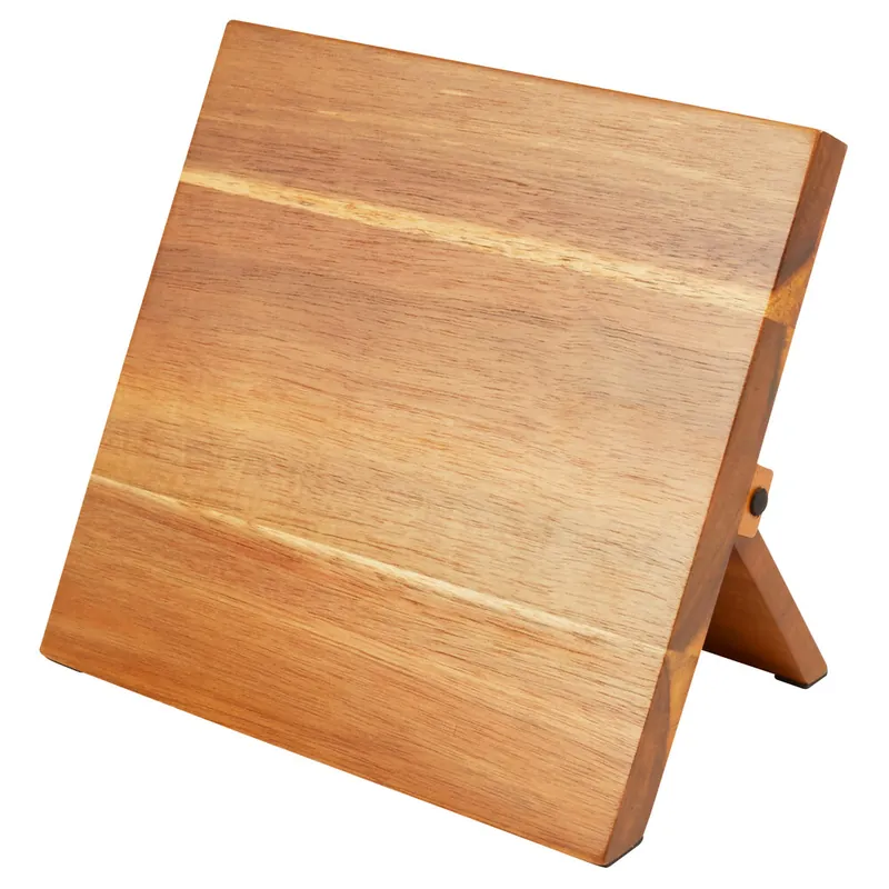Editor’s Pick Mercer Culinary M30720AC 9 1/2" x 8 5/8" Acacia Magnetic Knife Rack