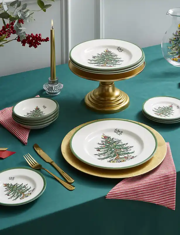 12 Piece Christmas Tree Dinner Set Factory Price