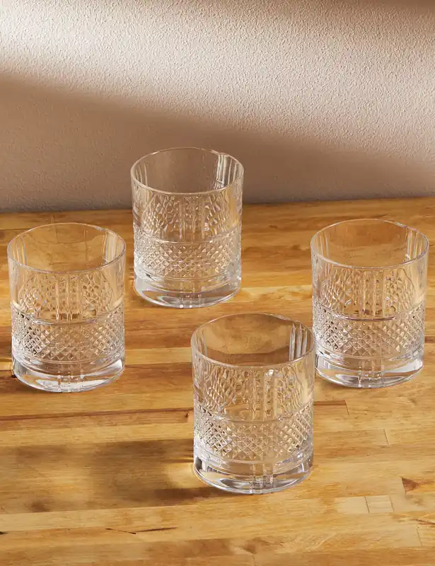Handmade Set of 4 Adeline Glass Tumblers